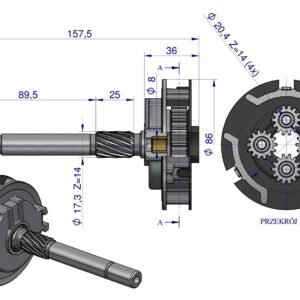 Przekładnia redukcyjna 1447834M91 MF4 EXPOM KWIDZYN eu [14478347M91EX]