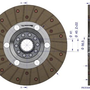 Tarcza sprzęgła CASE fi 280 Waryński [3058404R93W]