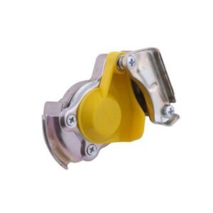 Złącze powietrza miękkie z zaworem żółte dwuobwodowe 22x1.5 POLMO [4248013122ZZP]