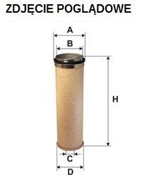 Filtr powietrza wewnętrzny/bezpiecznik - do AF4643 Wix (zam AF4150) [46560]