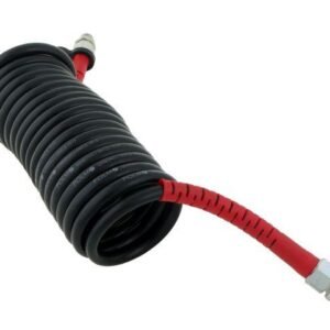 Przewód łączeniowy spiralny czerwone osłony poliamid gwint zewnętrzny 16x1.5 POLMO [5016028016SP]