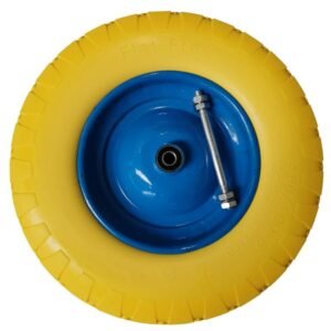 Koło do taczki elastyczne pełne 4.00-8 plus oś 12mm [KOLO 4.00-8P]