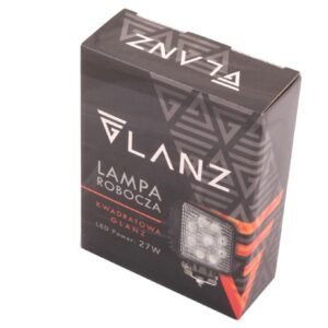 Lampa robocza kwadratowa 27W 9 LED GLANZ [L0077G]