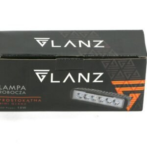 Lampa robocza prostokątna mini 18W 6 LED GLANZ [L0116G]