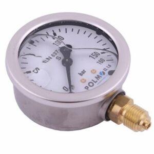 Manometr glicerynowy M63 0-160 bar dolne przyłącze G1/4" POLMO [MGH63KG14D160P]
