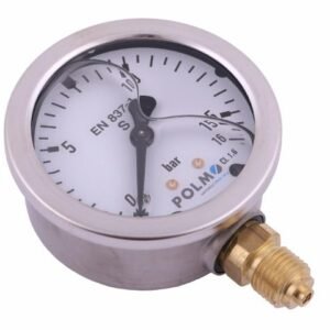 Manometr glicerynowy M63 0-16 bar dolne przyłącze G1/4" POLMO [MGH63KG14D16P]