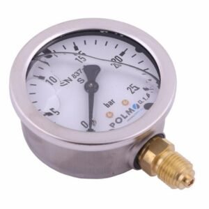 Manometr glicerynowy M63 0-25 bar dolne przyłącze G1/4" POLMO [MGH63KG14D25P]