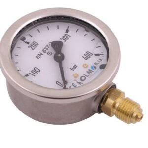 Manometr glicerynowy M63 0-400 bar dolne przyłącze G1/4" POLMO