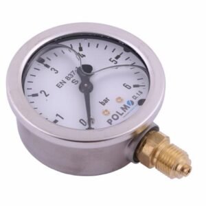 Manometr glicerynowy M63 0-6 bar dolne przyłącze G1/4" POLMO [MGH63KG14D6P]