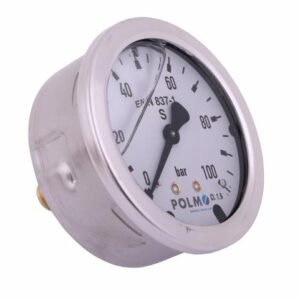 Manometr glicerynowy M63 0-100 bar tylne przyłącze G1/4" POLMO