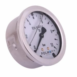 Manometr glicerynowy M63 0-10 bar tylne przyłącze G1/4" POLMO [MGH63KG14T10P]
