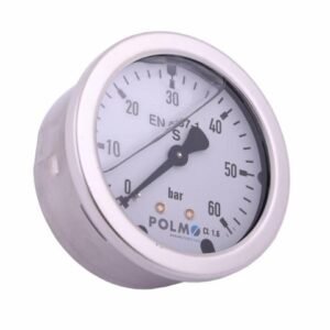 Manometr glicerynowy M63 0-60 bar tylne przyłącze G1/4" POLMO [MGH63KG14T60P]