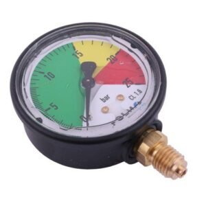Manometr glicerynowy M63 0-25 bar. gwint M12x1.5 dolne przyłącze. obudowa plastikowa. Opryskiwacz POLMO [MGO63PM12D25P]