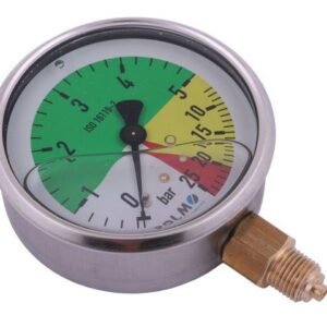 Manometr glicerynowy M80 0-5/25 bar gwint G1/4" dolne przyłącze. do Opryskiwaczy firmy Krukowiak POLMO [MGO80KG14D25P]