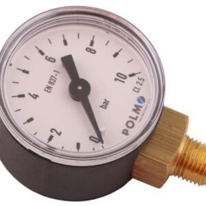 Manometr suchy M40 0-10 bar gwint M10x1 dolne przyłącze obudowa plastikowa POLMO [MS40PM10D10P]