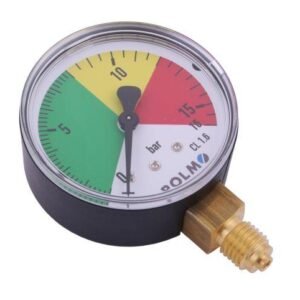 Manometr suchy M63 0-16 bar gwint M12x1.5 dolne przyłącze. Opryskiwacz POLMO [MSO63PM12D16P]