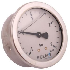 Manowakuometr glicerynowy M63 (-1 do 3 bar) tylne przyłącze G1/4 POLMO