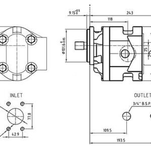 Pompa hydrauliczna N-091C P2CPJ190706C189 JCB 4CX-P8, JCB 4CX, JCB 444, JCB PS35 Waryński [N-091C]