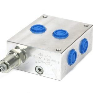 Płyta NG10 cetop 5- 1 sekcyjna (z zaworem przelewowym 50-380 bar) do elektrozaworów DL5 [NG10-CETOP5-1-P]