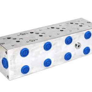 Płyta NG10 cetop 5- 4 sekcyjna (z zaworem przelewowym 50-380 bar) do elektrozaworów DL5 [NG10-CETOP5-4-P]