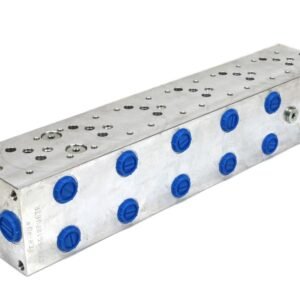 Płyta NG10 cetop 5- 6 sekcyjna (z zaworem przelewowym 50-380 bar) do elektrozaworów DL5 [NG10-CETOP5-6-P]