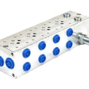 Płyta NG6 cetop3 4-sekcyjna (z zaworem przelewowym 50-380 bar) do elektrozaworów DL3 i DS3 [NG6-CETOP3-4-P]