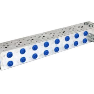 Płyta NG6 cetop3 8-sekcyjna (z zaworem przelewowym 50-380 bar) do elektrozaworów DL3 i DS3 [NG6-CETOP3-8-P]