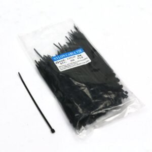 Opaski kablowe 2.5 x 100mm 200 szt w worku  czarne odporne na UV [OPKABL2.5X100C]