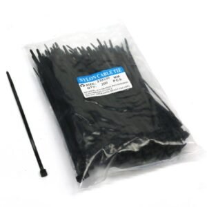 Opaski kablowe 3.5 x 200mm 200 szt w worku  czarne odporne na UV [OPKABL3.5X200C]