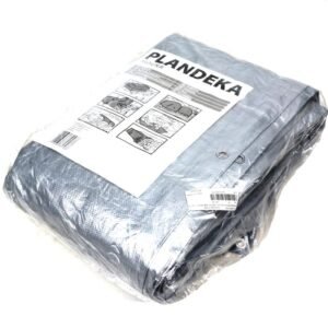 Plandeka MOCNA 6x8m (srebrna) gramatura 110g/m2 [PLAND6X8-MS]