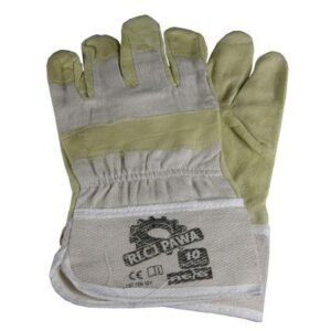 Rękawice robocze ochronne wzmocnione skórą licową RLCJ ( sprzedawane po 12 ) [REKAWICE 300110]