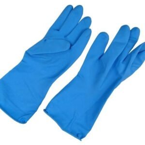 Rękawice ochronne gumowe flokowane niebieskie M 60g ogólne prace mechaniczne oraz rolnictwo i ogrodnictwo ( sprzedawane po 12 ) [REKAWICE 400109]