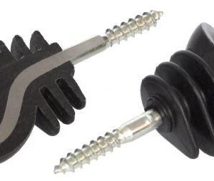 Izolator okrągły z wkrętem fi 5 do drewna z zatopionym trzpieniem wygiętym ROYAL FARM (sprzedawane po 25 szt) [RF-10180505]