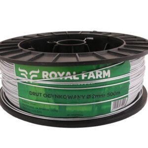 Drut (szpula) do pastucha ocynkowany fi 2.0 mm 500m ROYAL FARM RM-105010013 [RF-105010013]
