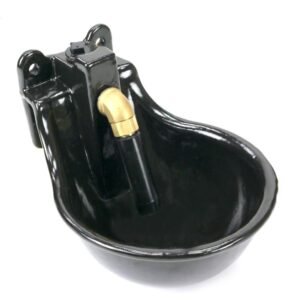 Poidło miskowe żeliwne z zaworem rurowym Czarne 1.8l ROYAL FARM ( sprzedawane po 2 ) [RF-20909018]