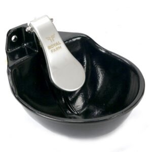 Poidło miskowe żeliwne z językiem ze stali nierdzewnej Czarne 2.5l ROYAL FARM ( sprzedawane po 2 ) [RF-20909025]