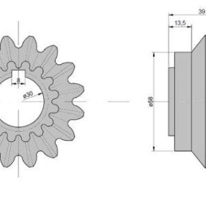 Koło zębate zębatka przekładni wysypu Claas [RM-6055881]