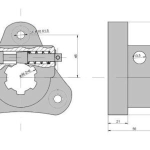 Piasta wałka hederu mocowanie sprzęgła Claas [RM-6080070]