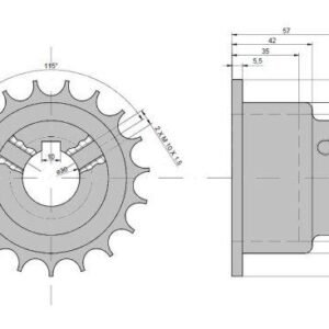 Koło napędowe motowideł z 19 fi- 30 zębatka Claas [RM-629982]