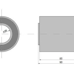 Tuleja gumowa 36x70x90 Claas [RM-6474310]