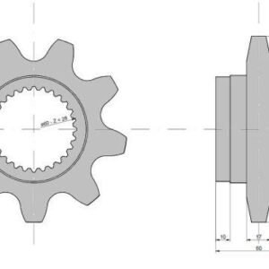 Koło zębate podajnika Z-9 frez Claas [RM-6507870]