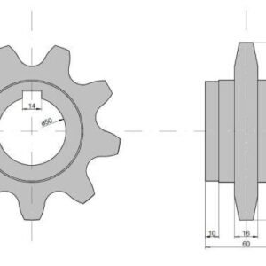 Koło zębate podajnika Z-9 klin Claas [RM-6508690]