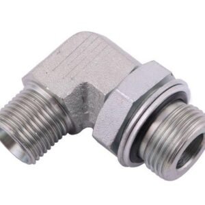 Kolanko hydrauliczne 90 LONG z przeciw. M22x1.5 z uszc. X M18x1.5 [RM-BB90-22/18L]