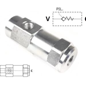 Zawór zwrotny sterowany liniowy 3/8" [RM-VBPS02]