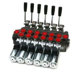 Rozdzielacz hydrauliczny (50 l/m) 6 sekc.ster. Ręczno elektryczne 12 DC [ROZ50-6-RE12]