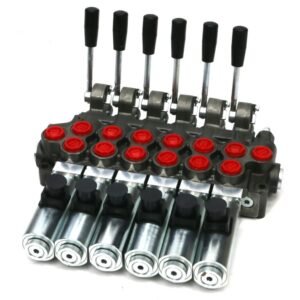 Rozdzielacz hydrauliczny (50 l/m) 6 sekc.ster. Ręczno elektryczne 24 DC [ROZ50-6-RE24]