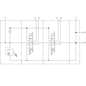 Rozdzielacz hydrauliczny (80 l/m) 2 sekc. ster. ręczno elektryczne 24 VDC [ROZ80-3-RE24]