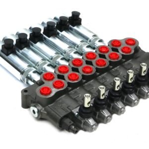 Rozdzielacz hydrauliczny (80 l/m) 6 sekc.ster. Ręczno elektryczne 24 DC [ROZ80-6-RE24]