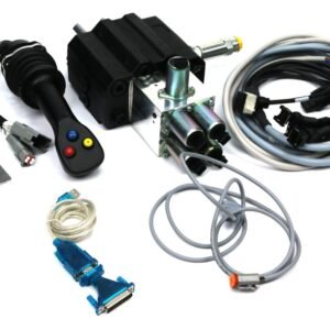 Proporcjonalny rozdzielacz hydrauliczny do ładowaczy czołowych OP (Open Center) 2-sek. max przepływ 90L. 1-sekcja pływająca - sterowany elektrycznie [ROZ90L/2L-EHP-OP]