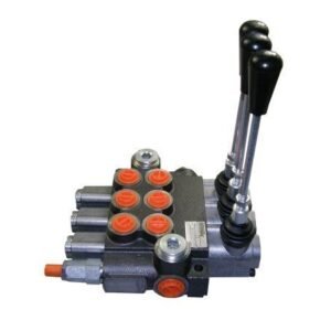 Rozdzielacz hydrauliczny trzysekcyjny z zatrzaskami (3) 40L [ROZDZIELACZ3Z]